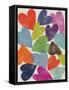 Printed Hearts-Jenny Frean-Framed Stretched Canvas