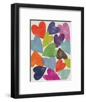 Printed Hearts-Jenny Frean-Framed Giclee Print