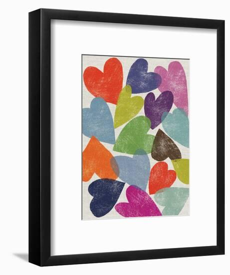 Printed Hearts-Jenny Frean-Framed Giclee Print