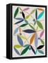 Printed Leaves-Jenny Frean-Framed Stretched Canvas