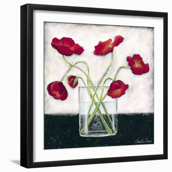 Printed Modern Poppies I-Chariklia Zarris-Framed Art Print