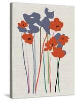 Printed Poppies-Jenny Frean-Stretched Canvas