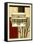 Printed Porcelain Garden I-Jennifer Goldberger-Framed Stretched Canvas