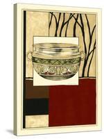 Printed Porcelain Garden III-Jennifer Goldberger-Stretched Canvas
