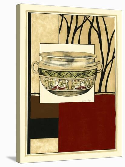 Printed Porcelain Garden III-Jennifer Goldberger-Stretched Canvas