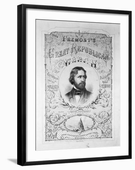 Printed Poster Advertisement for Republican Presidential Candidate John Charles Fremont-null-Framed Giclee Print