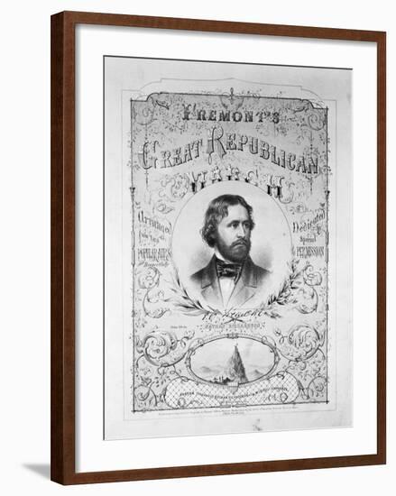 Printed Poster Advertisement for Republican Presidential Candidate John Charles Fremont-null-Framed Giclee Print