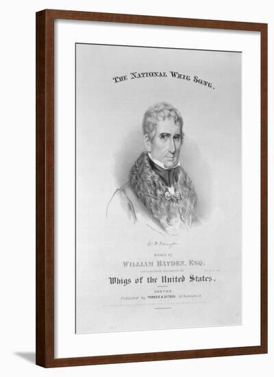 Printed Poster Advertisement for William Harrison a Whig Presidential Candidate-null-Framed Giclee Print