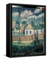 Printemps. Paysage Avec Une Petite Maison. (Spring. Landscape with a Small House). Peinture De Kasi-Kazimir Severinovich Malevich-Framed Stretched Canvas