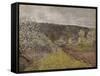 Printemps pluvieux aux environs de Paris-Alfred Sisley-Framed Stretched Canvas