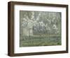 Printemps. Pruniers en fleurs, dit : Potager, arbres en fleurs, printemps, Pontoise-Camille Pissarro-Framed Giclee Print