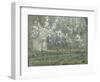 Printemps. Pruniers en fleurs, dit : Potager, arbres en fleurs, printemps, Pontoise-Camille Pissarro-Framed Giclee Print