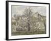 Printemps. Pruniers en fleurs, dit : Potager, arbres en fleurs, printemps, Pontoise-Camille Pissarro-Framed Giclee Print