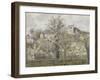 Printemps. Pruniers en fleurs, dit : Potager, arbres en fleurs, printemps, Pontoise-Camille Pissarro-Framed Giclee Print