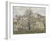 Printemps. Pruniers en fleurs, dit : Potager, arbres en fleurs, printemps, Pontoise-Camille Pissarro-Framed Giclee Print