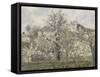 Printemps. Pruniers en fleurs, dit : Potager, arbres en fleurs, printemps, Pontoise-Camille Pissarro-Framed Stretched Canvas