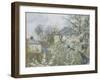 Printemps. Pruniers en fleurs, dit : Potager, arbres en fleurs, printemps, Pontoise-Camille Pissarro-Framed Giclee Print