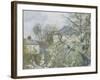 Printemps. Pruniers en fleurs, dit : Potager, arbres en fleurs, printemps, Pontoise-Camille Pissarro-Framed Giclee Print