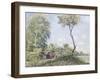 Printemps.Trembles et acacias-Alfred Sisley-Framed Giclee Print