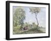 Printemps.Trembles et acacias-Alfred Sisley-Framed Giclee Print