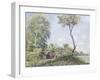 Printemps.Trembles et acacias-Alfred Sisley-Framed Giclee Print