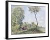 Printemps.Trembles et acacias-Alfred Sisley-Framed Giclee Print