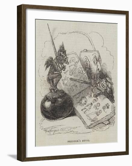 Printer's Devil-Alfred Crowquill-Framed Giclee Print