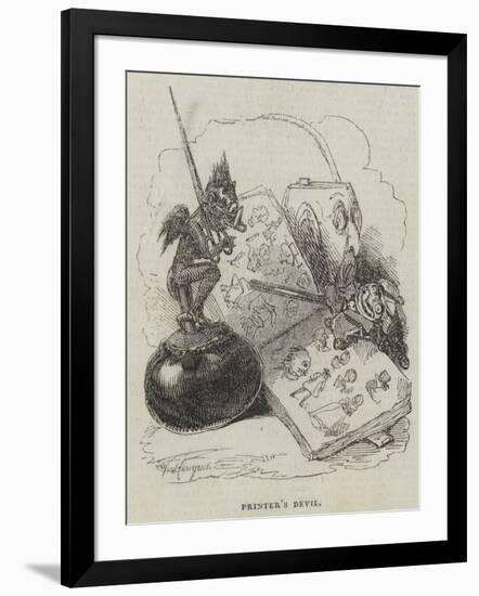 Printer's Devil-Alfred Crowquill-Framed Giclee Print