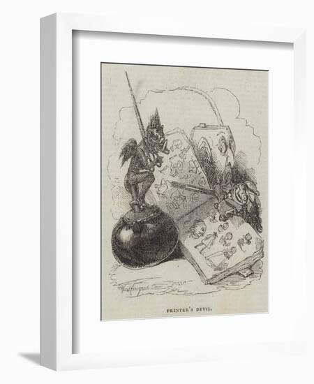 Printer's Devil-Alfred Crowquill-Framed Giclee Print