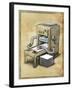 Printer-Michael Murdock-Framed Giclee Print