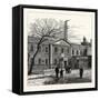 Printing House Square and the Times Office, 1870, London-null-Framed Stretched Canvas
