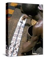 Printing Kente Cloth, Kumasi, Capital of the Ashanti Kingdom, Ghana, West Africa, Africa-David Poole-Stretched Canvas