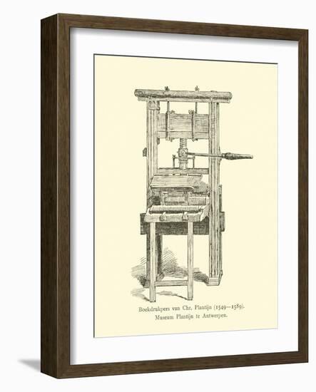 Printing Press of Christophe Plantin-null-Framed Giclee Print
