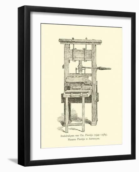 Printing Press of Christophe Plantin-null-Framed Giclee Print