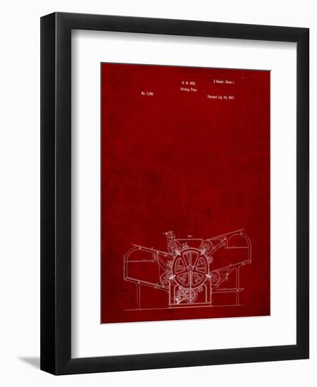 Printing Press Patent-Cole Borders-Framed Art Print