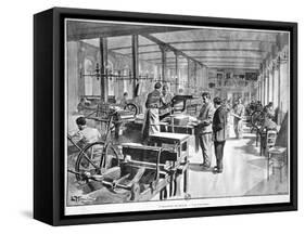Printing the Banknotes at the Paris Bank of France, 1897-L. Moulignie-Framed Stretched Canvas