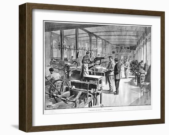 Printing the Banknotes at the Paris Bank of France, 1897-L. Moulignie-Framed Giclee Print