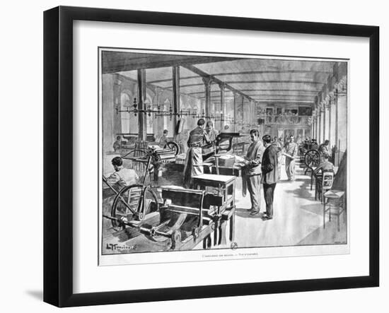Printing the Banknotes at the Paris Bank of France, 1897-L. Moulignie-Framed Giclee Print