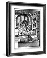 Printing Workshop, 16th Century-Jost Amman-Framed Giclee Print