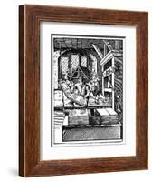 Printing Workshop, 16th Century-Jost Amman-Framed Giclee Print