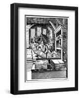 Printing Workshop, 16th Century-Jost Amman-Framed Giclee Print