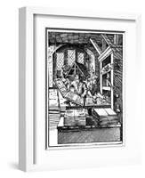 Printing Workshop, 16th Century-Jost Amman-Framed Giclee Print