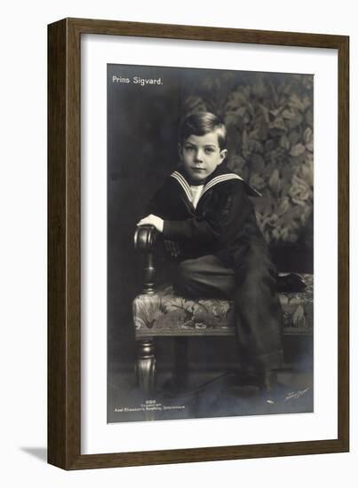 Prinz Sigvard Von Schweden, Matrosenanzug, Sessel-null-Framed Giclee Print