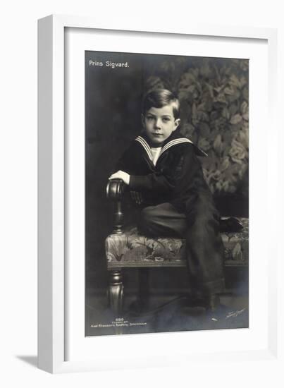 Prinz Sigvard Von Schweden, Matrosenanzug, Sessel-null-Framed Giclee Print