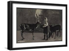 Prinz Wilhelm Von Preußen Füttert Hirsch, Liersch-null-Framed Giclee Print