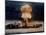 Priscilla 37-Kiloton Balloon Shot Test Firing Above Desert Landscape at NV Atomic Bomb Test Site-null-Mounted Photographic Print