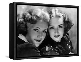 Priscilla and Rosemary Lane, c.1936-null-Framed Stretched Canvas