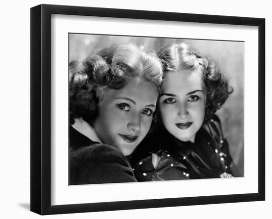 Priscilla and Rosemary Lane, c.1936-null-Framed Photo