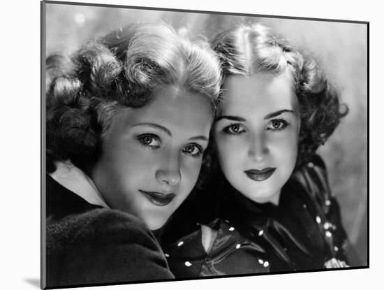 Priscilla and Rosemary Lane, c.1936-null-Mounted Photo