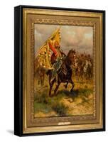 Prise D'un Drapeau Autrichien, 1901 (oil on panel)-Jean-Baptiste Edouard Detaille-Framed Stretched Canvas